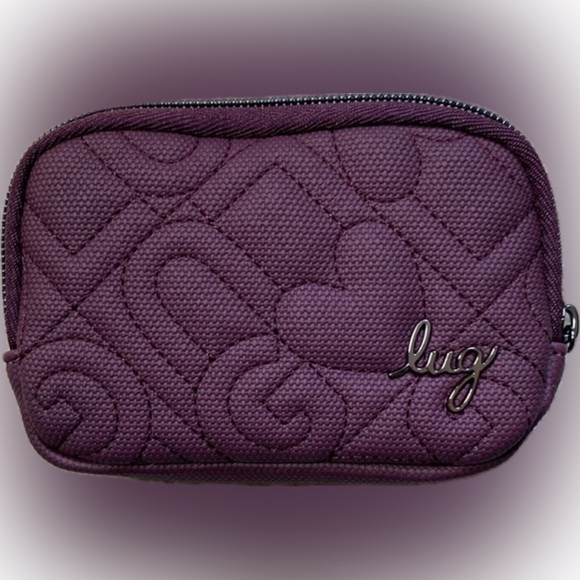 Lug Barrel Matte Luxe LUV Pouch. NWOT so pretty. Wine color - Picture 1 of 5